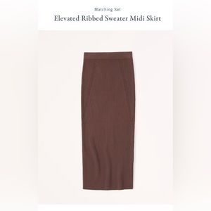 Abercrombie and Fitch Elevated Ribbed Sweater Midi Skirt